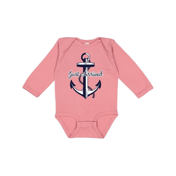 Inktastic Just Arrived Anchor Boys or Girls Long Sleeve Baby Bodysuit