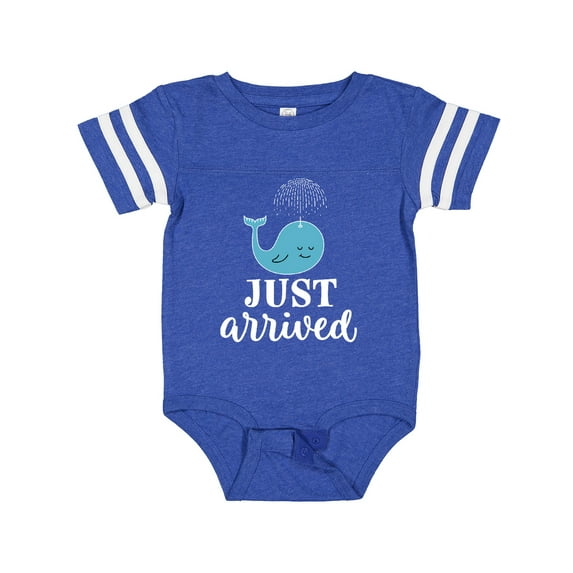 Inktastic Just Arrived Baby Boy Whale Boys Baby Bodysuit