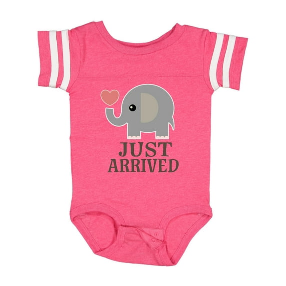 Inktastic Just Arrived Baby Elephant Boys or Girls Baby Bodysuit