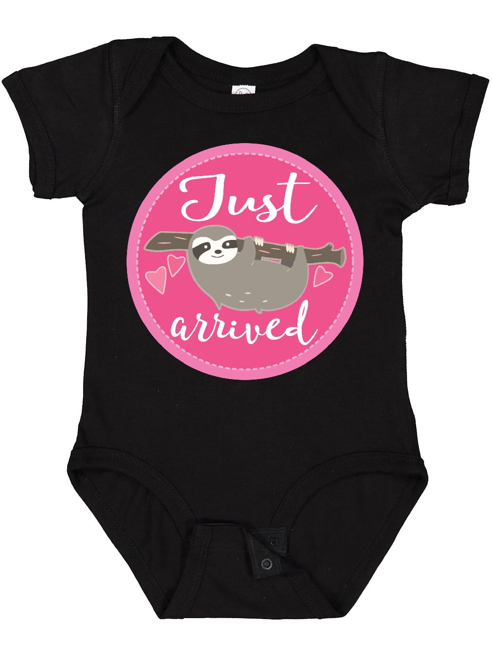 Inktastic Just Arrived Baby Sloth Girls Baby Bodysuit