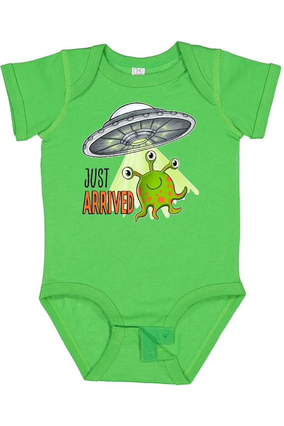 Just Arrived Cute Green Alien Ufo Newborn Baby Boys or Girls Baby Bodysuit