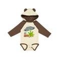 thumbnail image 1 of Inktastic Just Arrived- Cute Green Alien UFO Newborn Baby Boys or Girls Long Sleeve Baby Bodysuit, 1 of 5