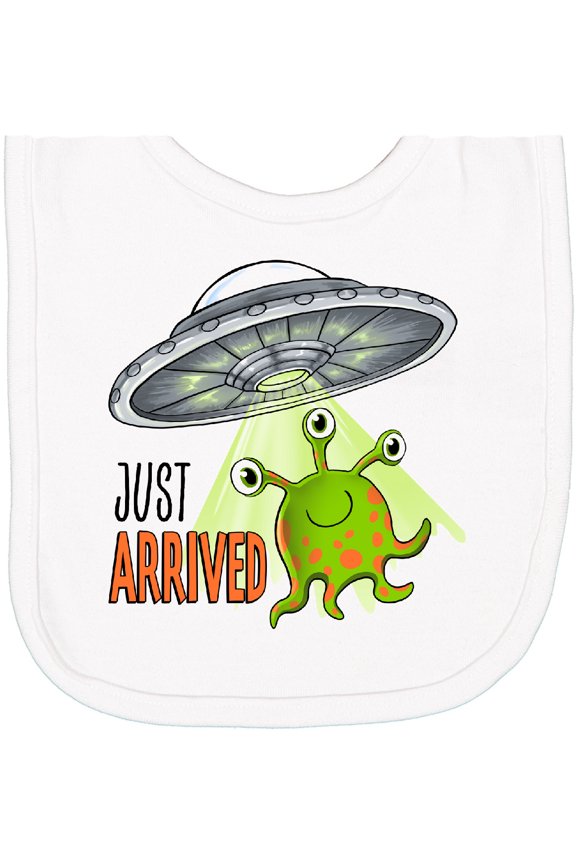Just Arrived Cute Green Alien Ufo Newborn Baby Newborn Bib
