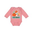 thumbnail image 1 of Inktastic Just Arrived Fox New Baby Boys or Girls Long Sleeve Baby Bodysuit, 1 of 5