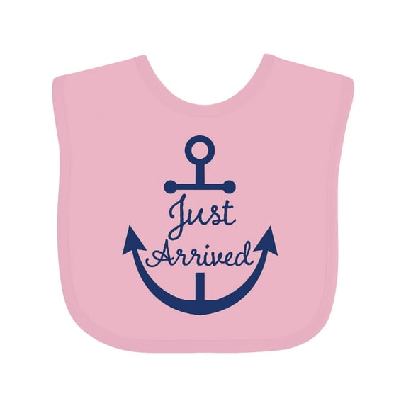 Inktastic Just Arrived Nautical Anchor Boys or Girls Baby Bib