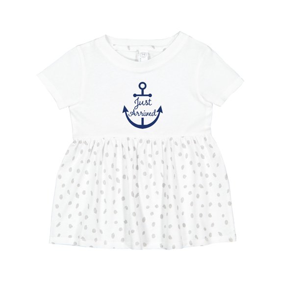 Inktastic Just Arrived Nautical Anchor Girls Baby Dress