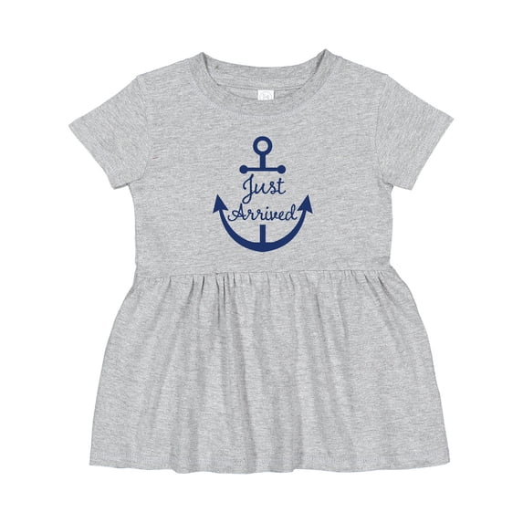 Inktastic Just Arrived Nautical Anchor Girls Baby Dress