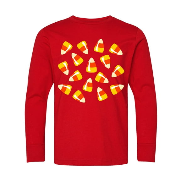 Inktastic Just Candy Corn Long Sleeve Youth T-Shirt
