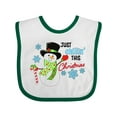 thumbnail image 1 of Inktastic Just Chillin' This Christmas Fun Snowman in Top Hat Boys or Girls Baby Bib, 1 of 4