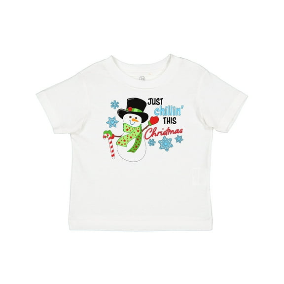 Inktastic Just Chillin' This Christmas Fun Snowman in Top Hat Boys or Girls Baby T-Shirt