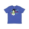 thumbnail image 1 of Inktastic Just Chillin' This Christmas Fun Snowman in Top Hat Youth T-Shirt, 1 of 5