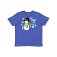 thumbnail image 1 of Inktastic Just Chillin' This Christmas Fun Snowman in Top Hat Youth T-Shirt, 1 of 5