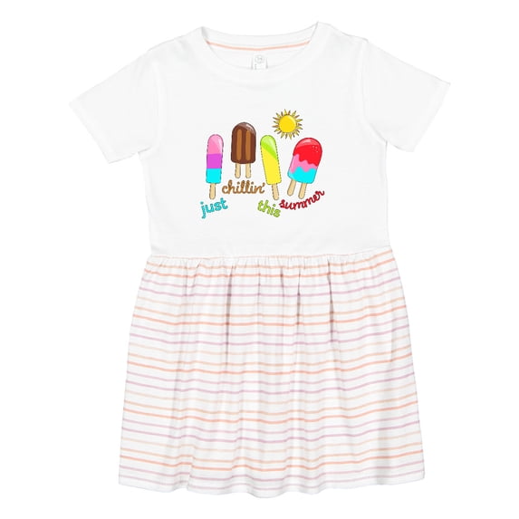 Inktastic Just Chillin This Summer Popsicles Girls Toddler Dress