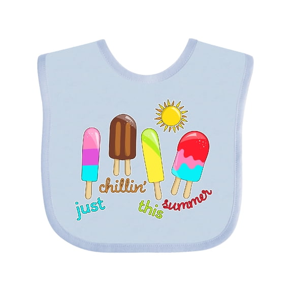 Inktastic Just Chillin This Summer- popsicles Boys or Girls Baby Bib