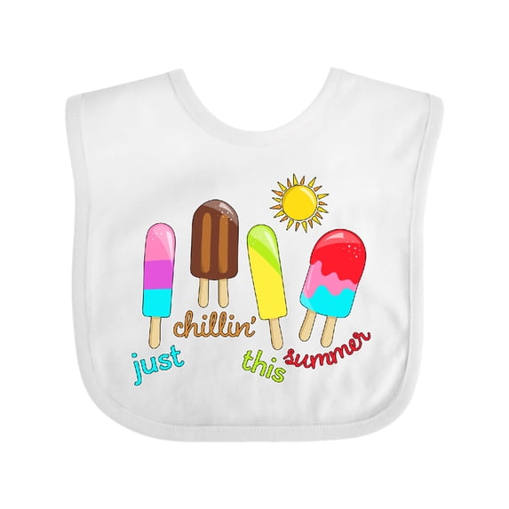 Inktastic Just Chillin This Summer- popsicles Boys or Girls Baby Bib