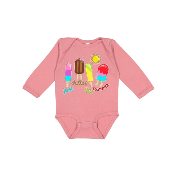 Inktastic Just Chillin This Summer- popsicles Boys or Girls Long Sleeve Baby Bodysuit