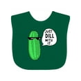 thumbnail image 1 of Inktastic Just Dill with It Chill Dill Pickle in Sunglasses Boys or Girls Baby Bib, 1 of 4