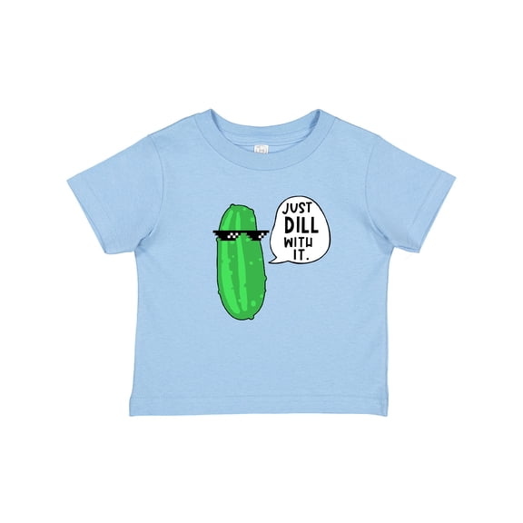 Inktastic Just Dill with It Chill Dill Pickle in Sunglasses Boys or Girls Baby T-Shirt