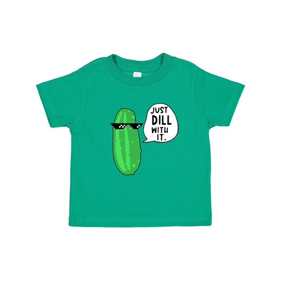 Inktastic Just Dill with It Chill Dill Pickle in Sunglasses Boys or Girls Toddler T-Shirt