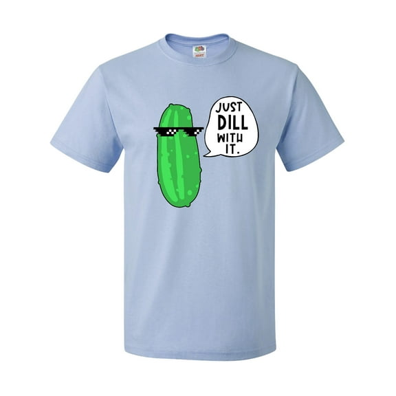 Inktastic Just Dill with It Chill Dill Pickle in Sunglasses T-Shirt