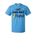 thumbnail image 1 of Inktastic Just Down RIght Perfect Down Syndrome Awareness Ribbon T-Shirt, 1 of 5