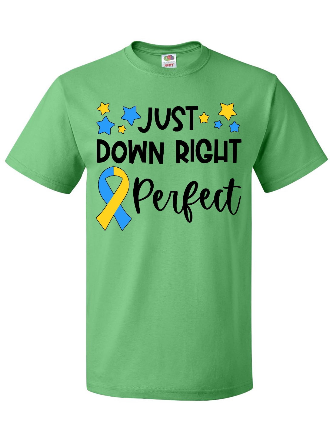 Inktastic Just Down RIght Perfect Down Syndrome Awareness Ribbon T ...