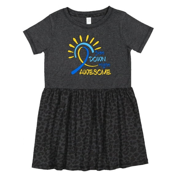 Inktastic Just Down Right Awesome Down Syndrome Awareness Ribbon Girls Toddler Dress