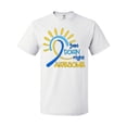 thumbnail image 1 of Inktastic Just Down Right Awesome Down Syndrome Awareness Ribbon T-Shirt, 1 of 5