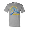 thumbnail image 1 of Inktastic Just Down Right Awesome Down Syndrome Awareness Ribbon T-Shirt, 1 of 5
