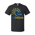 thumbnail image 1 of Inktastic Just Down Right Awesome Down Syndrome Awareness Ribbon T-Shirt, 1 of 5