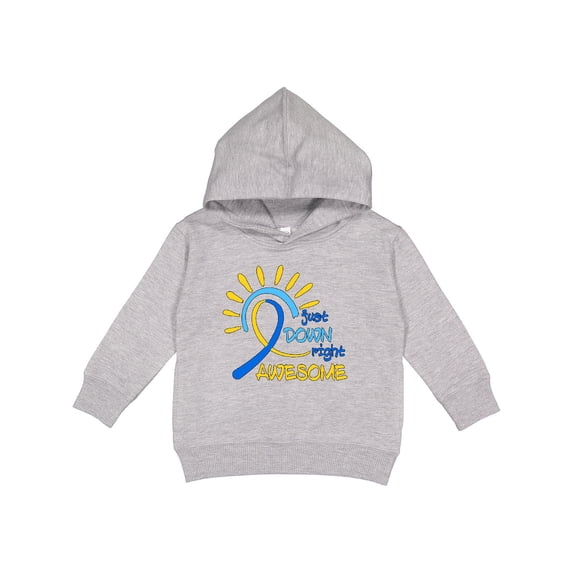 Inktastic Just Down Right Awesome Down Syndrome Awareness Ribbon Toddler Hoodie