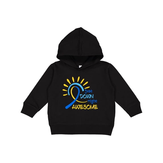 Inktastic Just Down Right Awesome Down Syndrome Awareness Ribbon Toddler Hoodie
