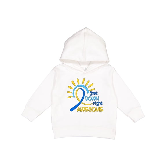 Inktastic Just Down Right Awesome Down Syndrome Awareness Ribbon Toddler Hoodie