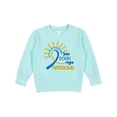 thumbnail image 1 of Inktastic Just Down Right Awesome Down Syndrome Awareness Ribbon Toddler Sweatshirt, 1 of 4