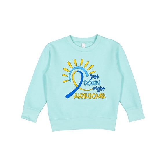 Inktastic Just Down Right Awesome Down Syndrome Awareness Ribbon Toddler Sweatshirt