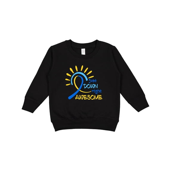 Inktastic Just Down Right Awesome Down Syndrome Awareness Ribbon Toddler Sweatshirt