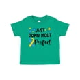 thumbnail image 1 of Inktastic Just Down Right Perfect Down Syndrome Awareness Ribbon Boys or Girls Baby T-Shirt, 1 of 5