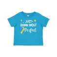 thumbnail image 1 of Inktastic Just Down Right Perfect Down Syndrome Awareness Ribbon Boys or Girls Baby T-Shirt, 1 of 5