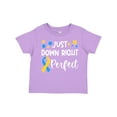 thumbnail image 1 of Inktastic Just Down Right Perfect Down Syndrome Awareness Ribbon Boys or Girls Toddler T-Shirt, 1 of 5