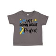 thumbnail image 1 of Inktastic Just Down Right Perfect Down Syndrome Awareness Ribbon Boys or Girls Toddler T-Shirt, 1 of 5
