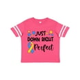 thumbnail image 1 of Inktastic Just Down Right Perfect Down Syndrome Awareness Ribbon Boys or Girls Toddler T-Shirt, 1 of 5