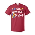 thumbnail image 1 of Inktastic Just Down Right Perfect Down Syndrome Awareness Ribbon T-Shirt, 1 of 5