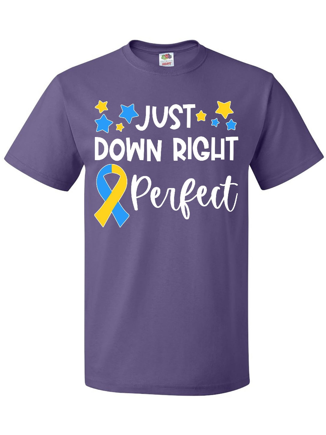 Inktastic Just Down Right Perfect Down Syndrome Awareness Ribbon T ...