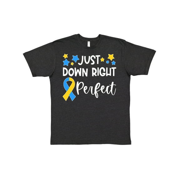 Inktastic Just Down Right Perfect Down Syndrome Awareness Ribbon T-Shirt