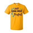 thumbnail image 1 of Inktastic Just Down Right Perfect Down Syndrome Awareness Ribbon T-Shirt, 1 of 5