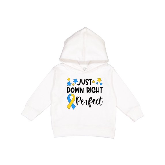 Inktastic Just Down Right Perfect Down Syndrome Awareness Ribbon Toddler Hoodie
