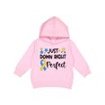 thumbnail image 1 of Inktastic Just Down Right Perfect Down Syndrome Awareness Ribbon Toddler Hoodie, 1 of 4