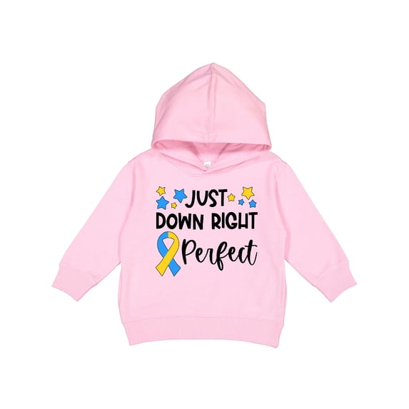 Inktastic Just Down Right Perfect Down Syndrome Awareness Ribbon Toddler Hoodie