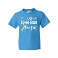 thumbnail image 1 of Inktastic Just Down Right Perfect Down Syndrome Awareness Ribbon Youth T-Shirt, 1 of 5