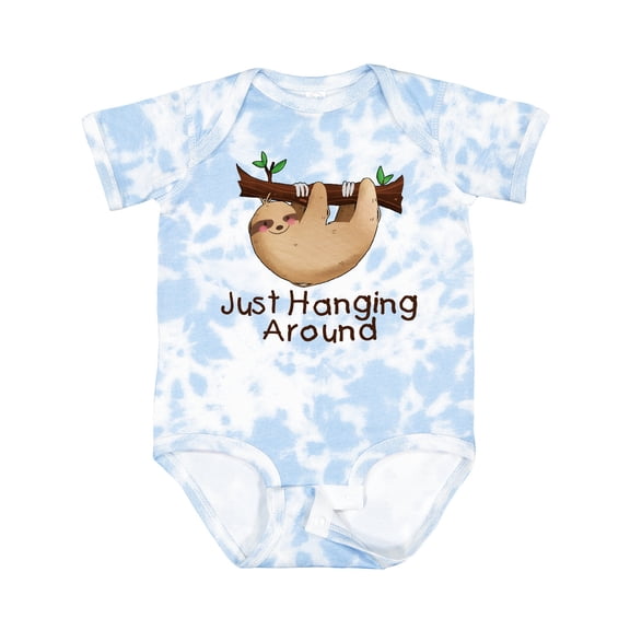 Inktastic Just Hanging Around with Cute Sloth Boys or Girls Baby Bodysuit